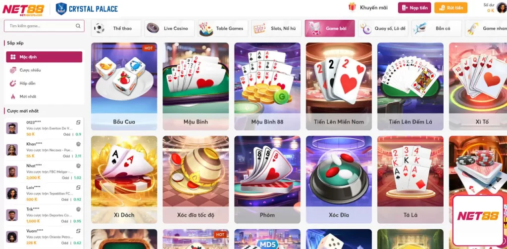 Kho game đa dạng với nhiều thể loại với tỷ lệ thắng cao